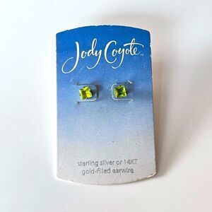 Jody Coyote Sterling Silver Peridot Stud Earrings